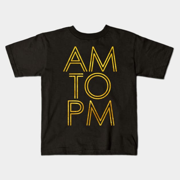 AM to PM Kids T-Shirt by Braeprint